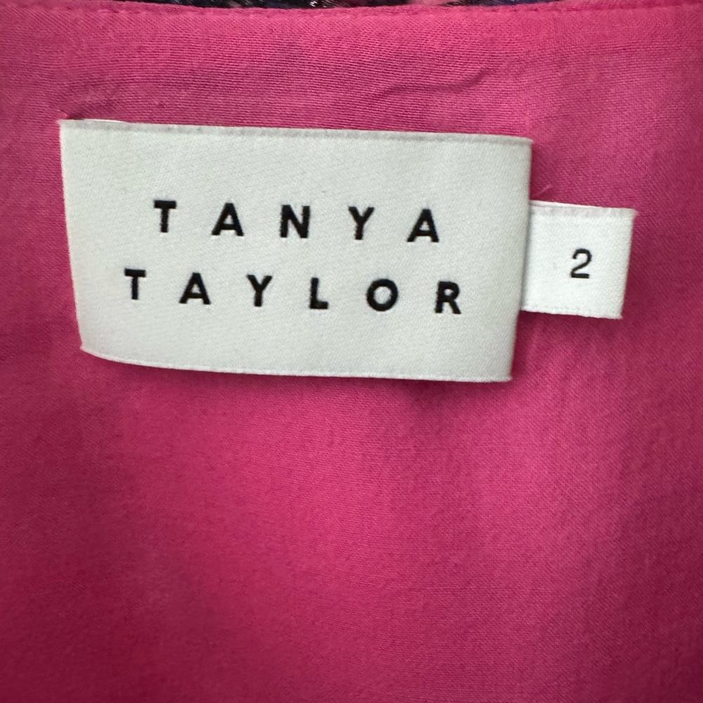 Tanya Taylor pink floral long sleeve warp dress - Picture 5 of 5